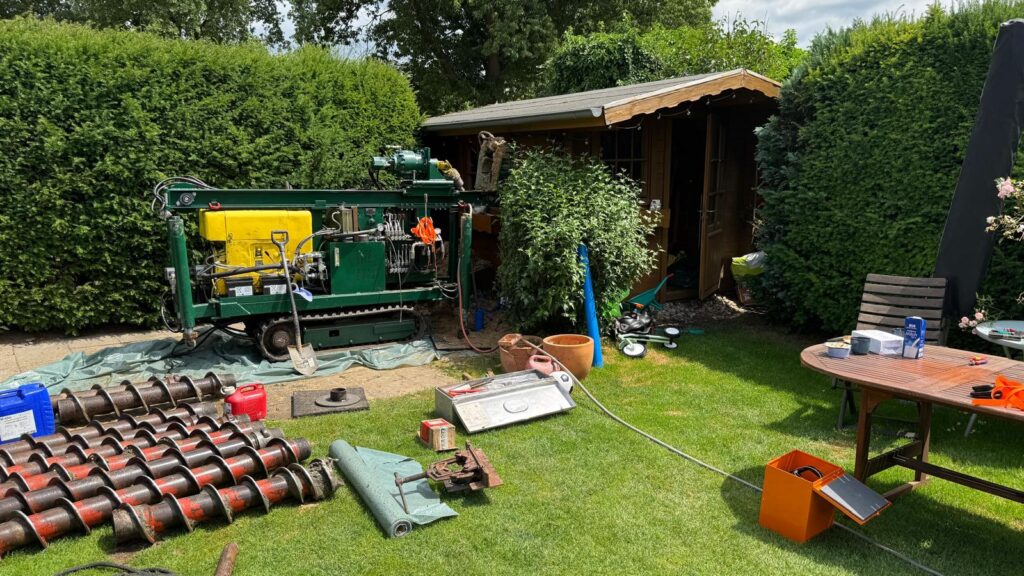 vorbereitung brunnenbohrplatz